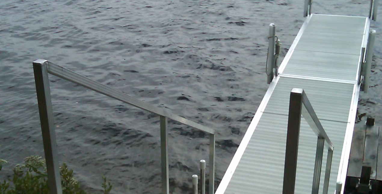 Classic Dock with Hand Railing